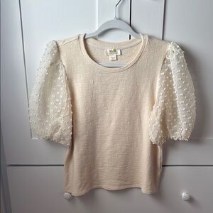 Anthropologie Maeve Cream Top